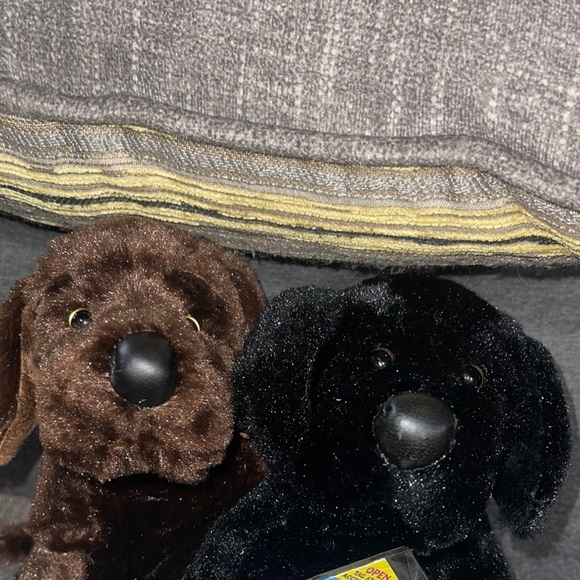WEBKINZ Ganz LAB BLACK & CHOCOLATE HM136 & HM138 hang & but Tag No Code retired - Picture 2 of 16